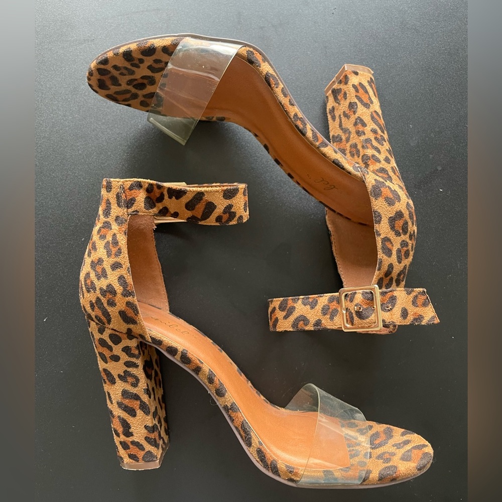 Leopard Print Chunky Heel